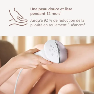 Épilation des jambes avec Philips 8000 IPL.